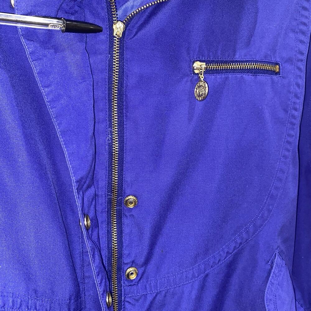 Vintage Mulberry Street Women’s Xl Full Zip Jacket Blue Purple Hues Retro Grunge View 6